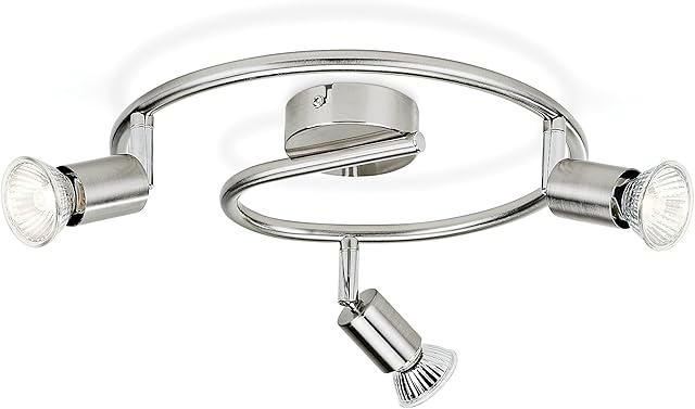 Philips Essentials Limbali Spot Bar/Tube Light-Nickel (Requires 3x50W 230V GU10 Bulb) for Indoor Home Lighting