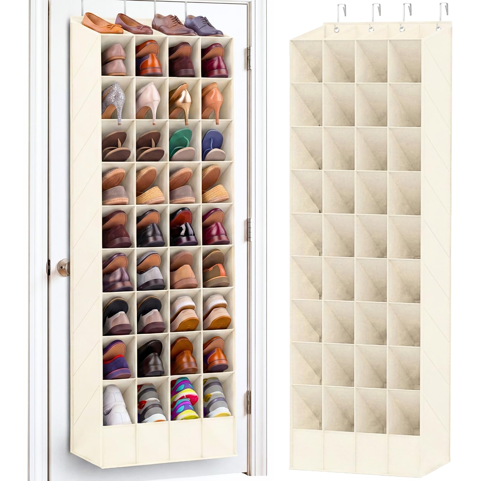 Ofiray-home Over the Door Shoe Organizer, 30-40 Pairs