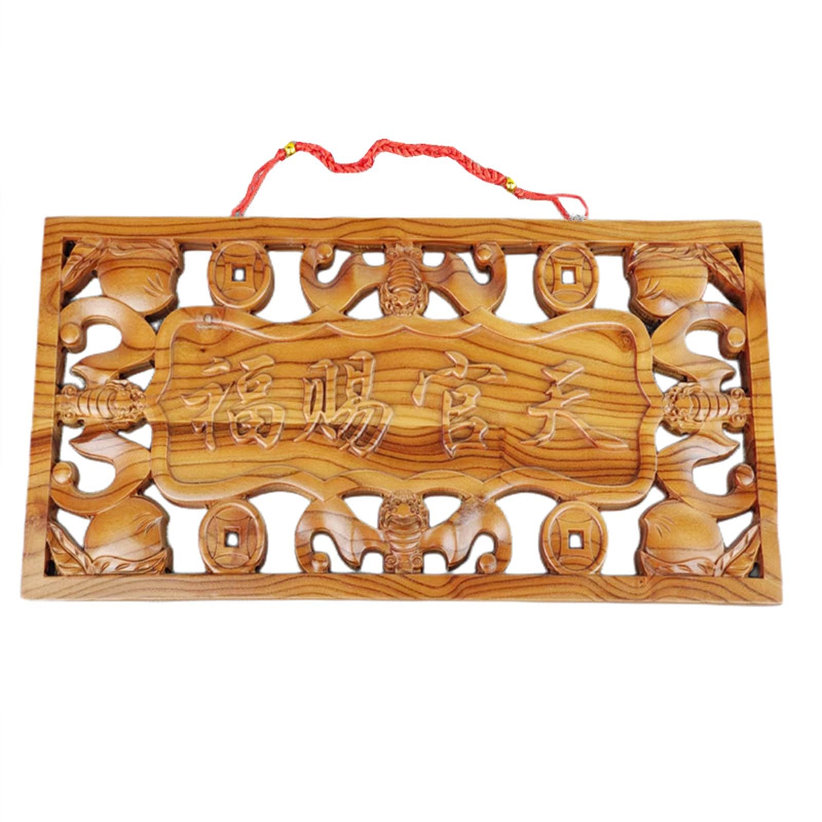 NBKLSWSUI Carving Ornament Statue For Living Room Decor Handmade Vintage Wood Sculpture Ornament Bedroom Office Feng Shui Accent, S