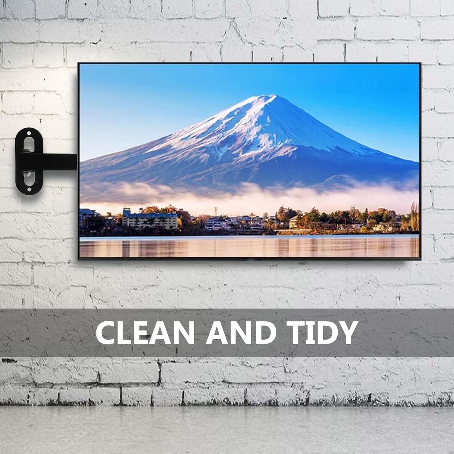 Tv Wall Bracket for Tvs Computer Monitor Mount Heavy-Duty Construction Swivels Degrees for Flat Panel Displays
