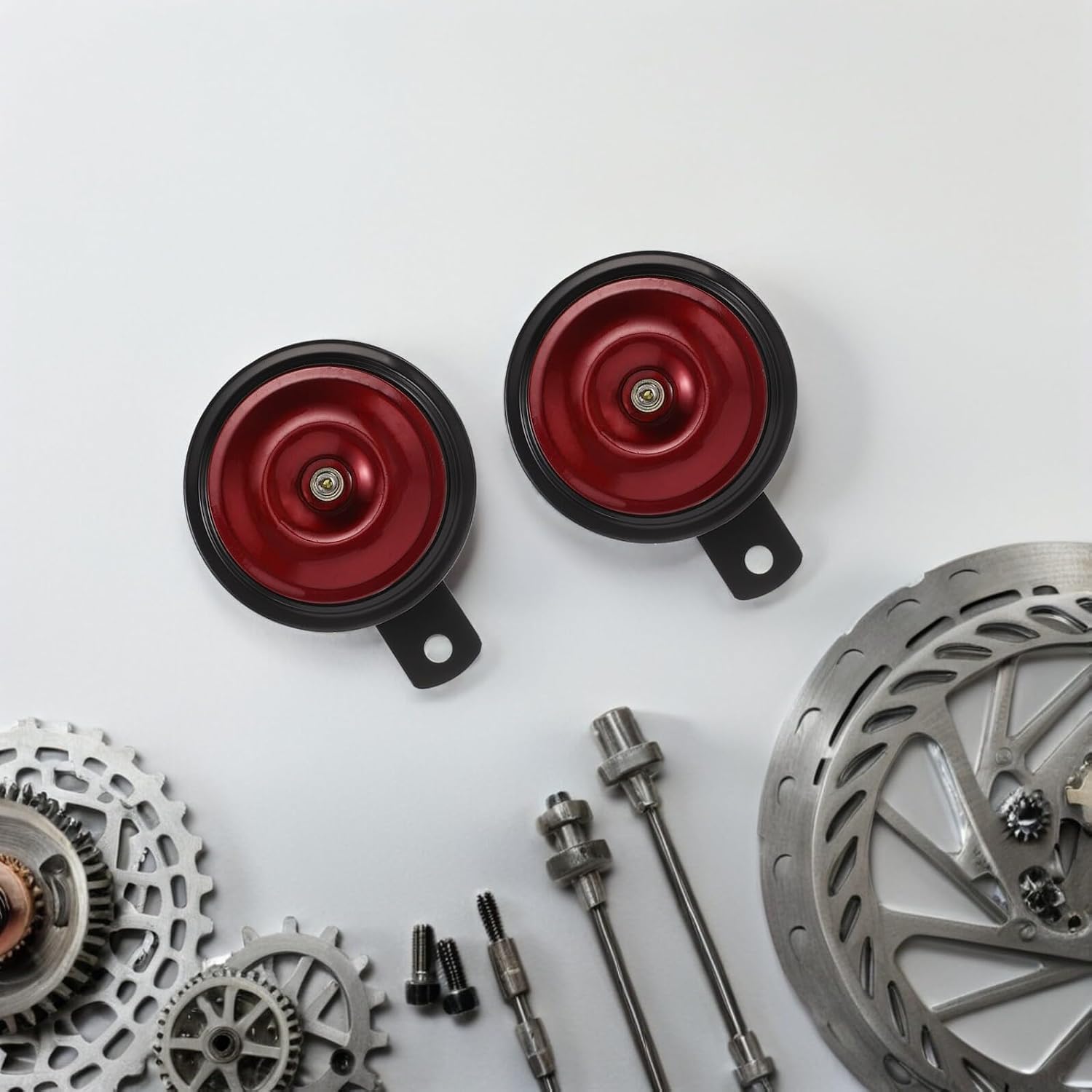 UPKOCH Waterproof Electric Motorcycle Horn Kit 12v Mini Loud Air Horn 2pcs for Scooter Atv Dirt Bike Universal Loud Speaker