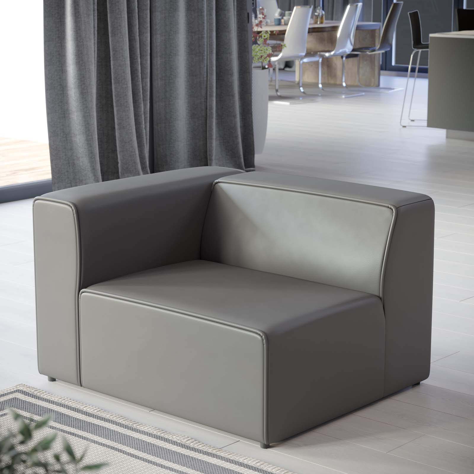 Modway Grey / Left-Arm Chair / 1 Sofas & Couches
