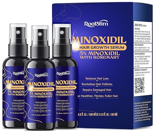 Miniatura 11 de Kit de Minoxidil 5% para Hombres y Mujeres con Rodillo Dérmico de 0.25 mm – Kit de Crecimiento de Barba y Spray para el Crecimiento del Cabello – Se