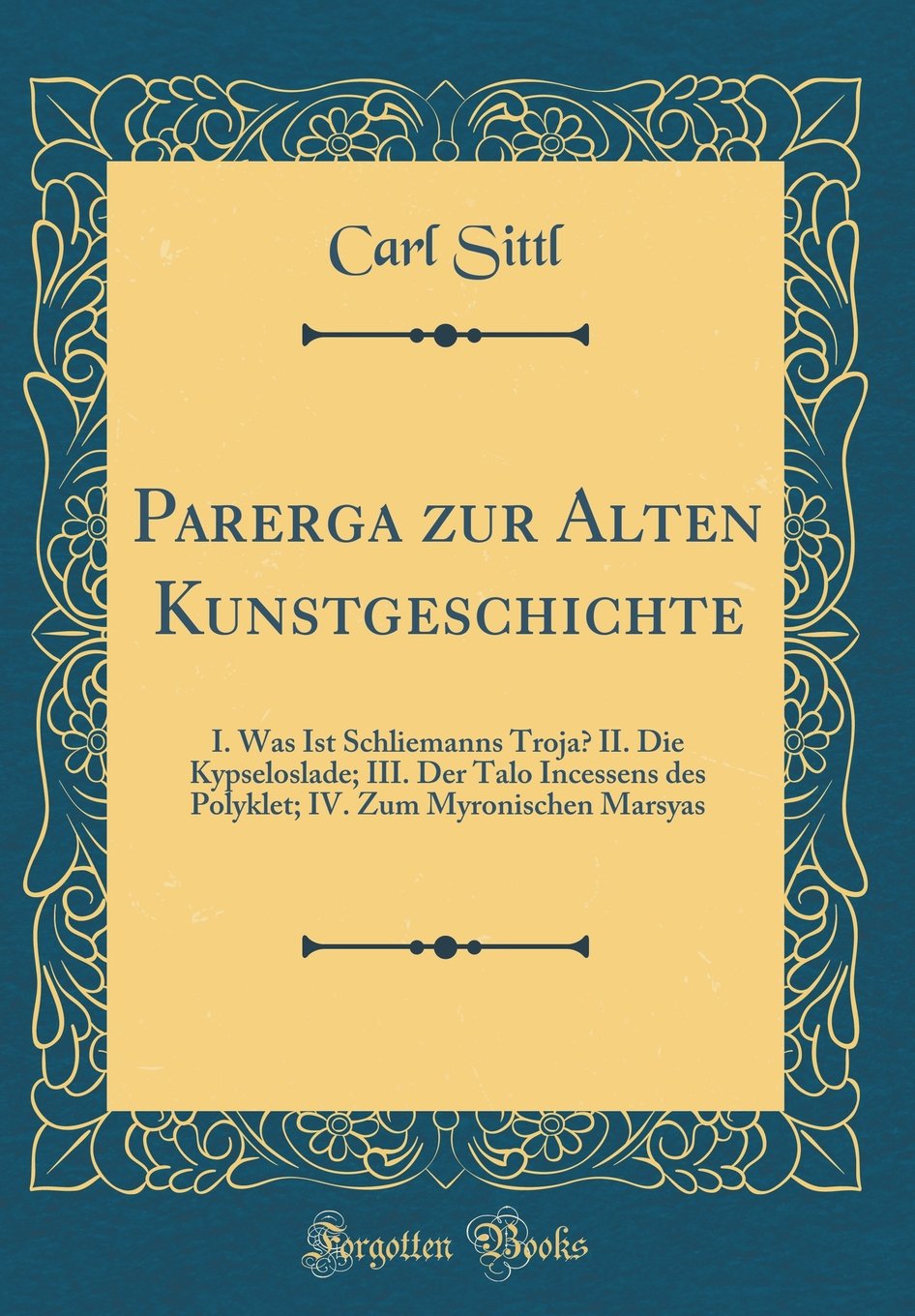 Troja de Schliemann: guide d'étude de la Kypseloslade