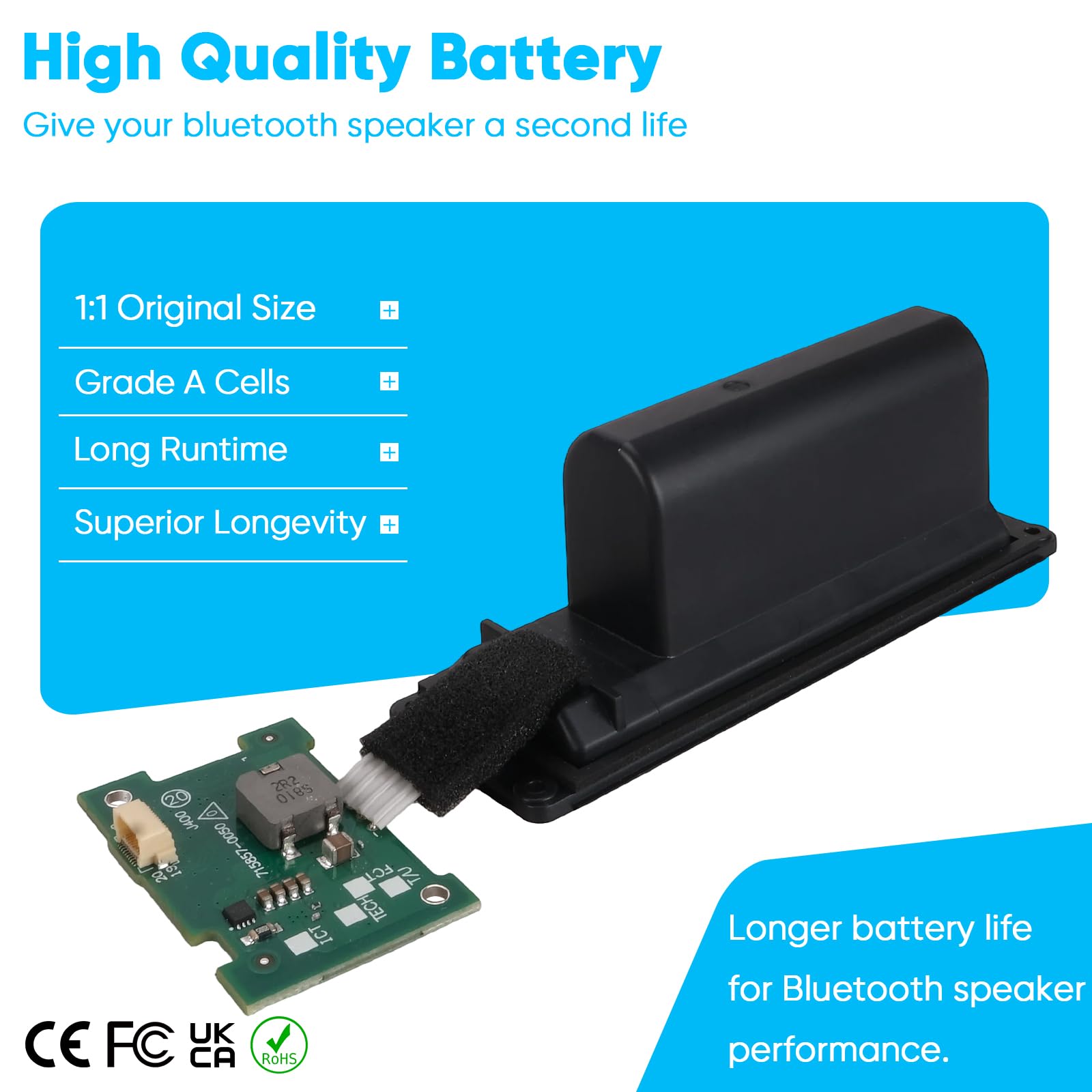 3400mAh 7,4V Batterie Compatible avec Bose Soundlink Mini 2 l'enceinte Bluetooth, Compatible avec Bose 088772, 088789, 088796, 080841, avec Circuit Imprimé(PCB)