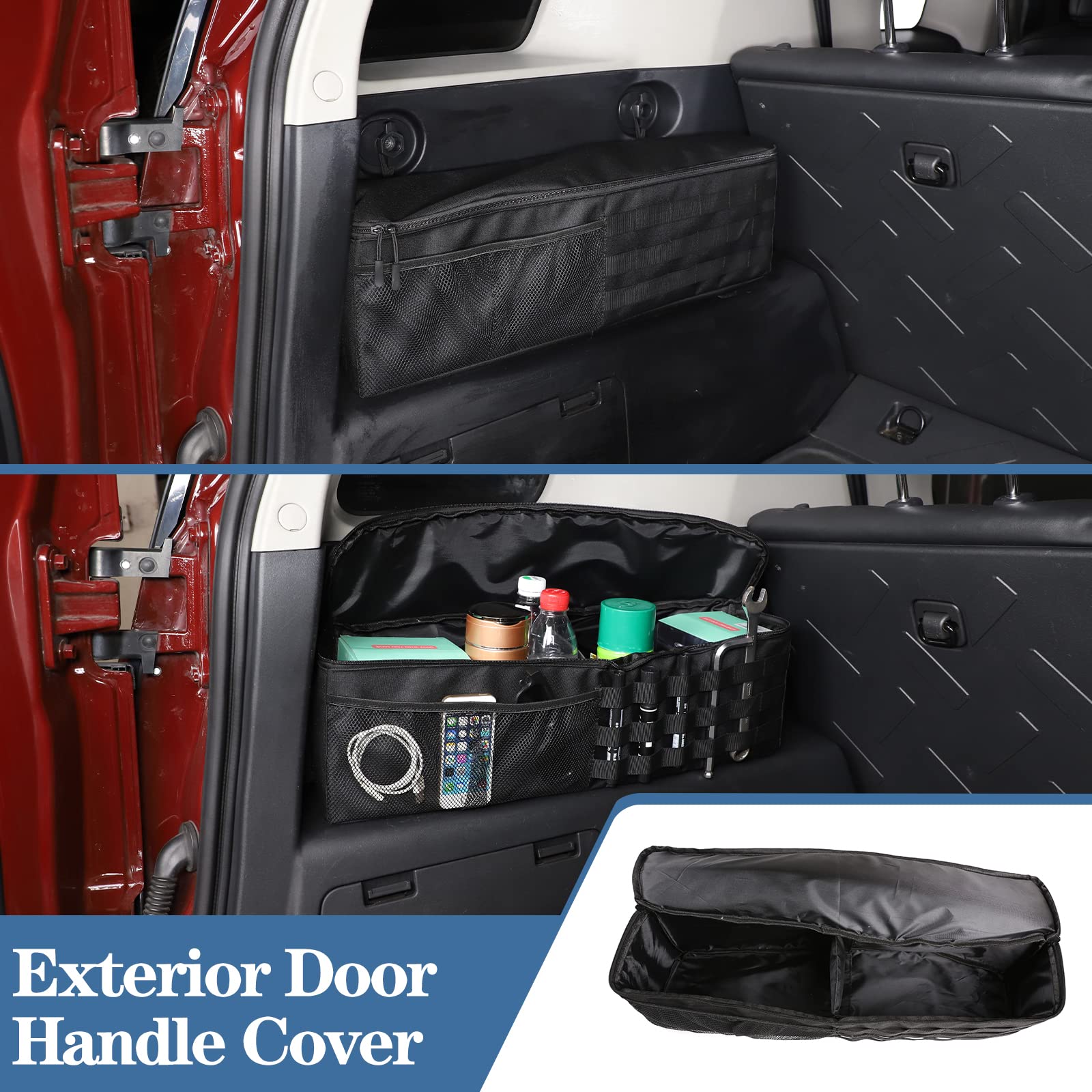 YUECHI For Toyota FJ Cruiser 2007-2021 car center console side outlet storage bag trunk storage box (Trunk storage box (one piece))