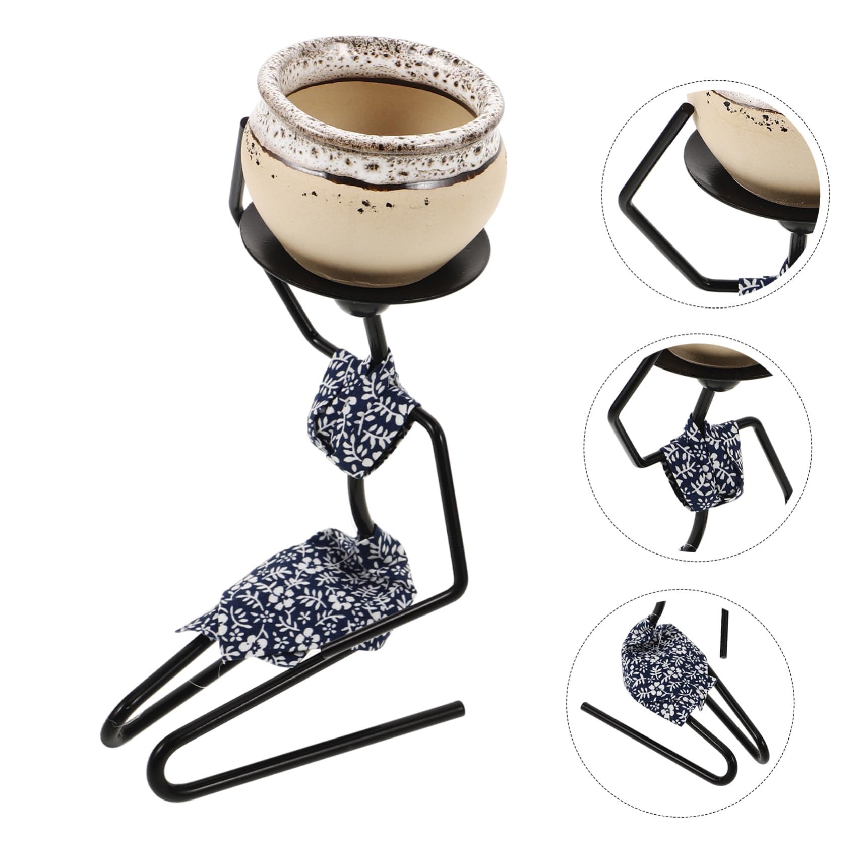 3 Sätze Mini Sukkulententopf mit Dekorativem Blumenregal für Tisch und Schreibtisch Blumentöpfe für Wohnzimmer Schlafzimmer Büro und Dekoration
