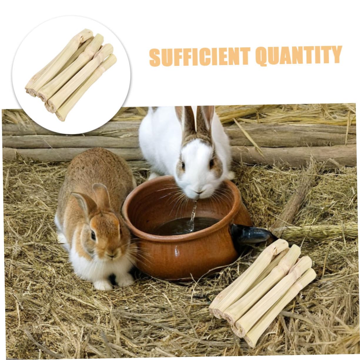 TOYANDONA Zęby zwierząt szlifowanie słodkie akcesoria dla szczurów drewniane zabawki do żucia chomika Gwinea lig żuć zabawki naturalne akcesoria chomika Pet Bunny Toys Bambusowa laska
