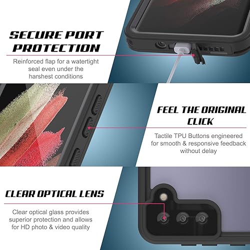 Miniatura 5 de Punkcase Funda impermeable para Galaxy S21 serie extrema ajuste ajustado certificado IP68 a prueba de golpes a prueba de suciedad a prueba de nieve