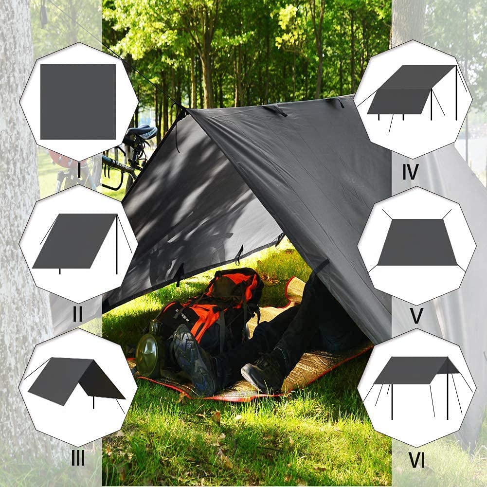 Azarxis Wasserdichte Zeltplane,Tarp Für Hängematte, Zeltteppich