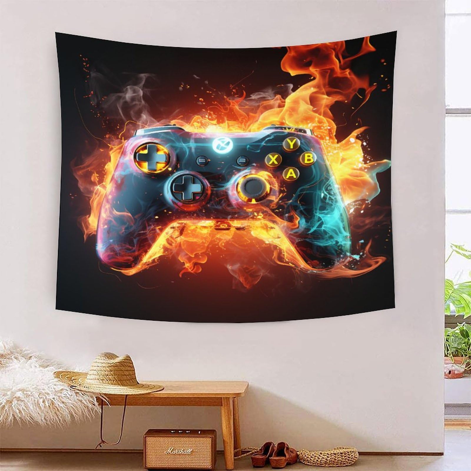 HLXZMCVBT 3D Game Printed Wall Blanket Home Decoration Bedding Poster Wall Art Tapestry Tapestry Wall Hanging Soft Polyester for Living Room Bedroom Dorm Deco 70cmx100cm