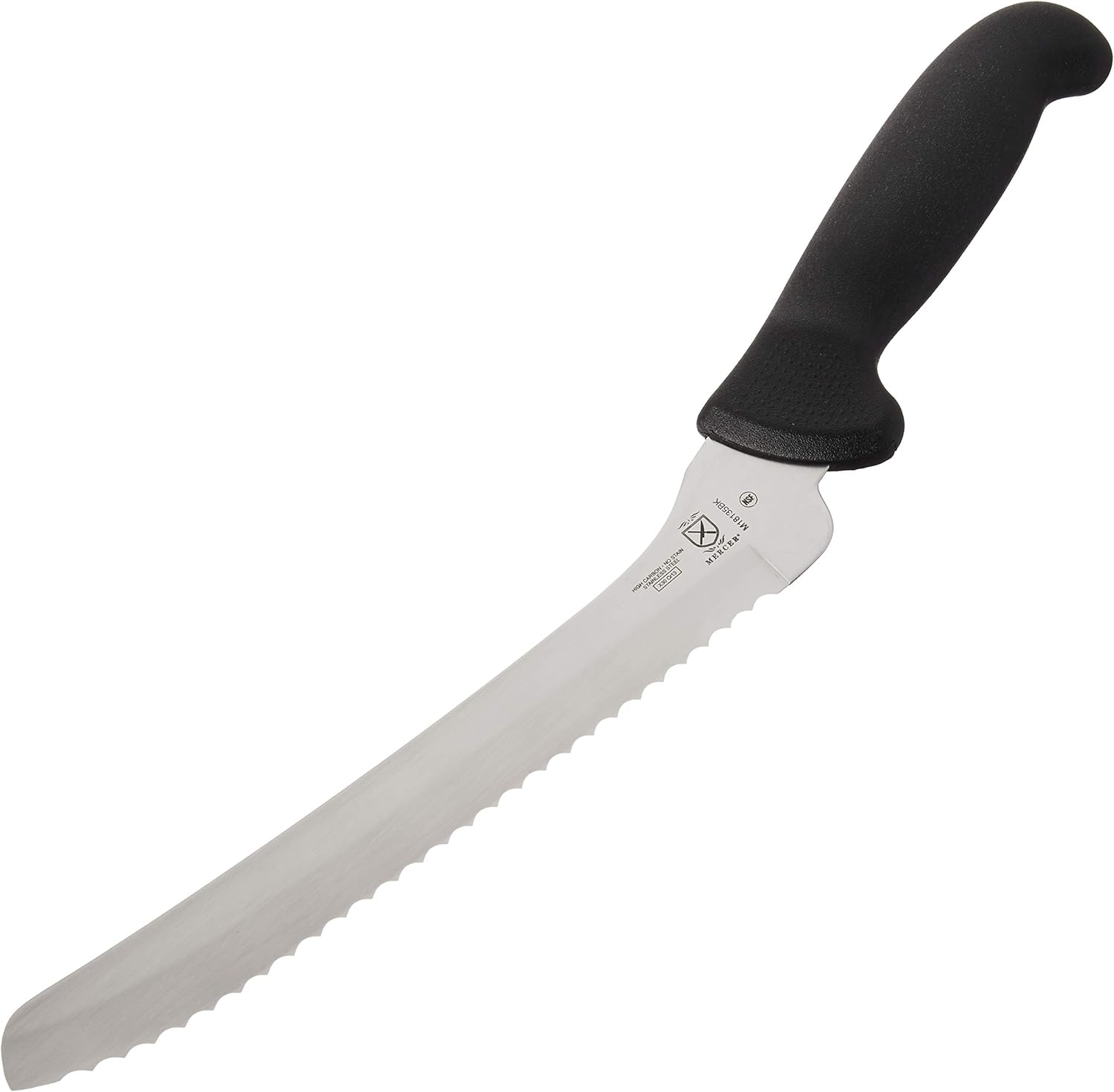Mercer Culinary M18135BK Serrated Bread Knife, 8 Inch, Black