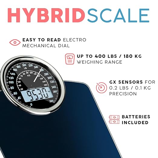 Báscula de Baño Híbrida Adamson 2 en 1 Analógica y Digital para Peso Corporal hasta 400 lbs miniatura 2