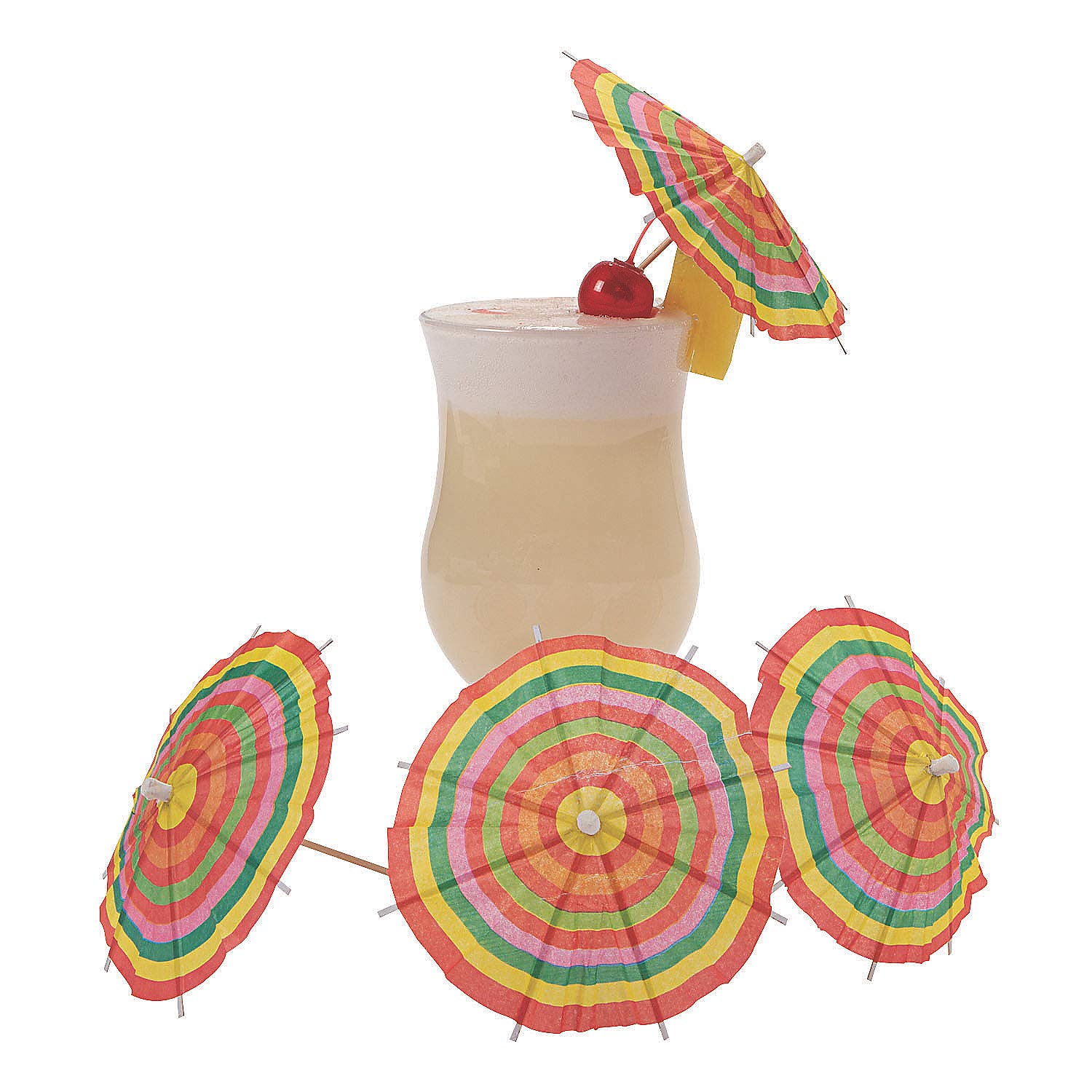 FIESTA FRINGE DRINK UMBRELLAS - Party Supplies - 60 Pieces