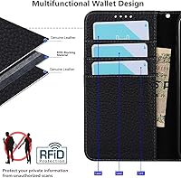 Vista 133 de iCoverCase Funda tipo cartera compatible con iPhone 13 Pro Max con ranuras para tarjetas, funda magnética de piel auténtica con bloqueo RFID, Naranja