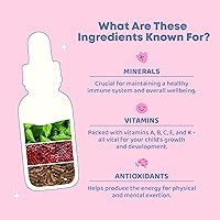 Vista 5 de JoySpring Vital Vits - Multivitamínico líquido para niños, 1 onza líquida (30 porciones), vitaminas líquidas a base de hierbas para niños, sabor