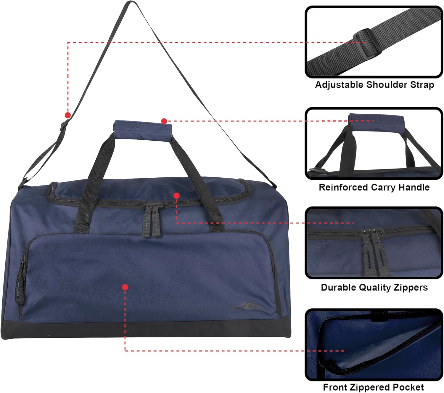 Lightweight Canvas Duffle Bags for Men & Women For Traveling, the Gym, and as Sports Equipment Bag/Organizer - Image 2