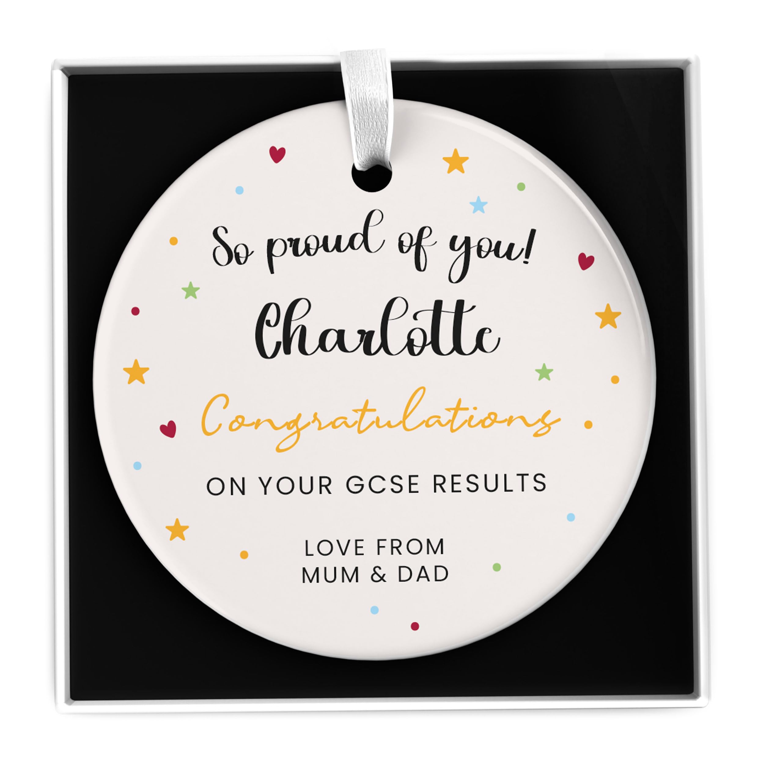 Beecreative GCSE Gifts For Him, Her - Personalised GCSE Congratulations, Well Done, Passing Exams, Boys, Girls - With Gift Box