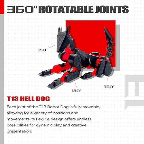Miniatura 5 de T13 - Juego de figuras de acción 3D (ensamblaje completado), figuras de acción de robot simulado, 13 figuras de acción, juguetes impresos en 3D,