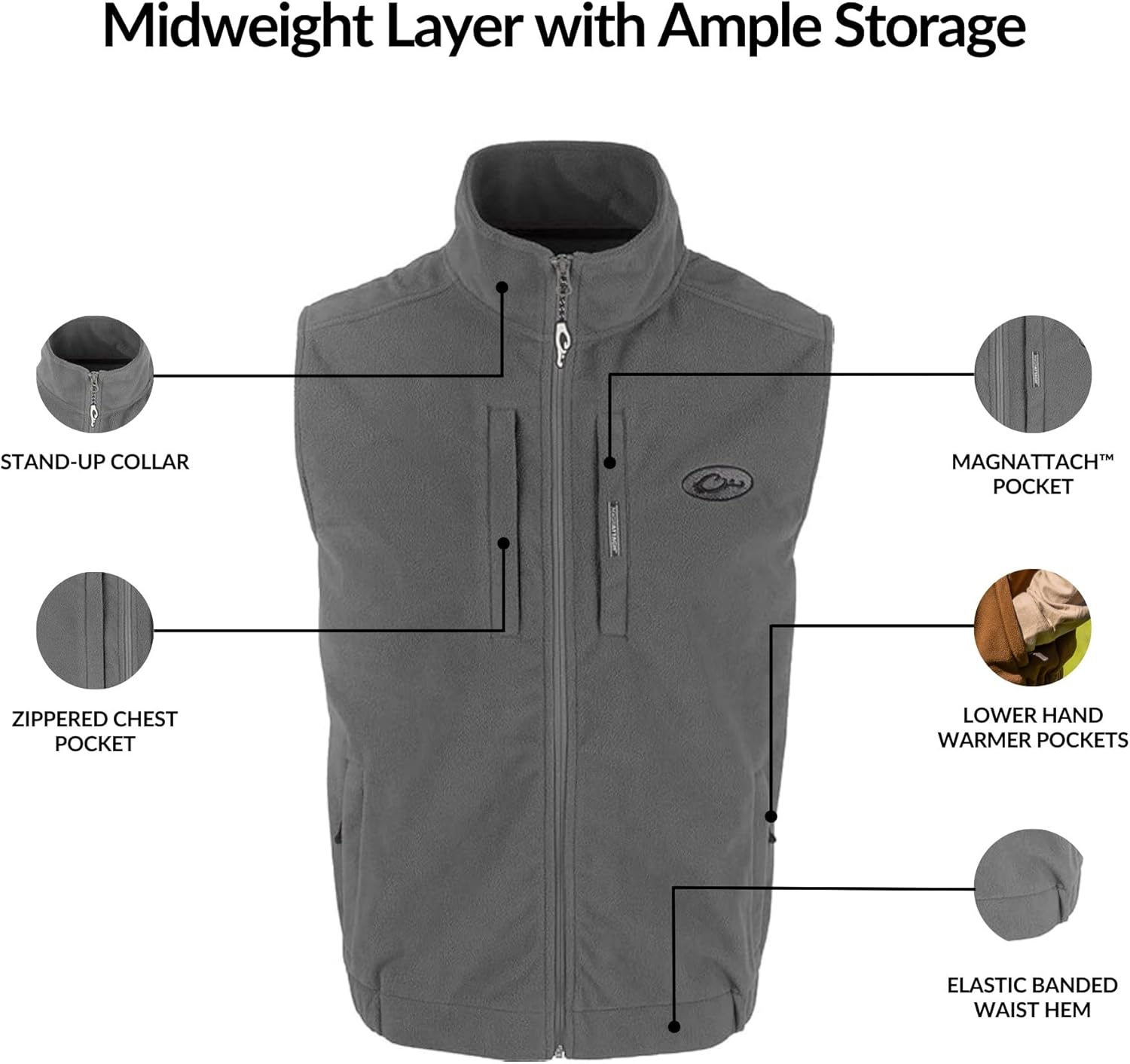 Drake Waterfowl womens Mst Windproof Layering Vest - Image 3