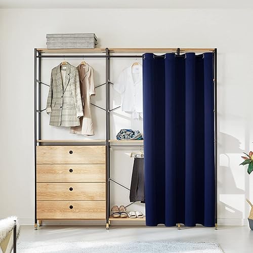 Miniatura 3 de ChrisDowa - Cortinas opacas para privacidad, con ojales, para puerta, dormitorio, armario, con aislamiento térmico, cortina separadora de ambientes,