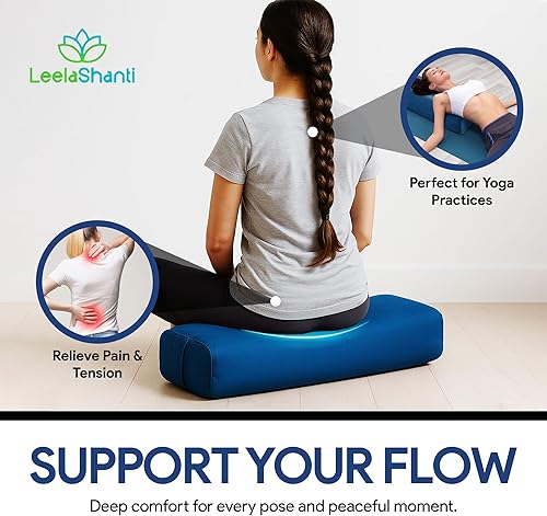 Miniatura 4 de Almohada de yoga para meditación y apoyo, almohada de triple capa para yoga restaurativo, cojín de apoyo para entrenamiento de ejercicio, funda