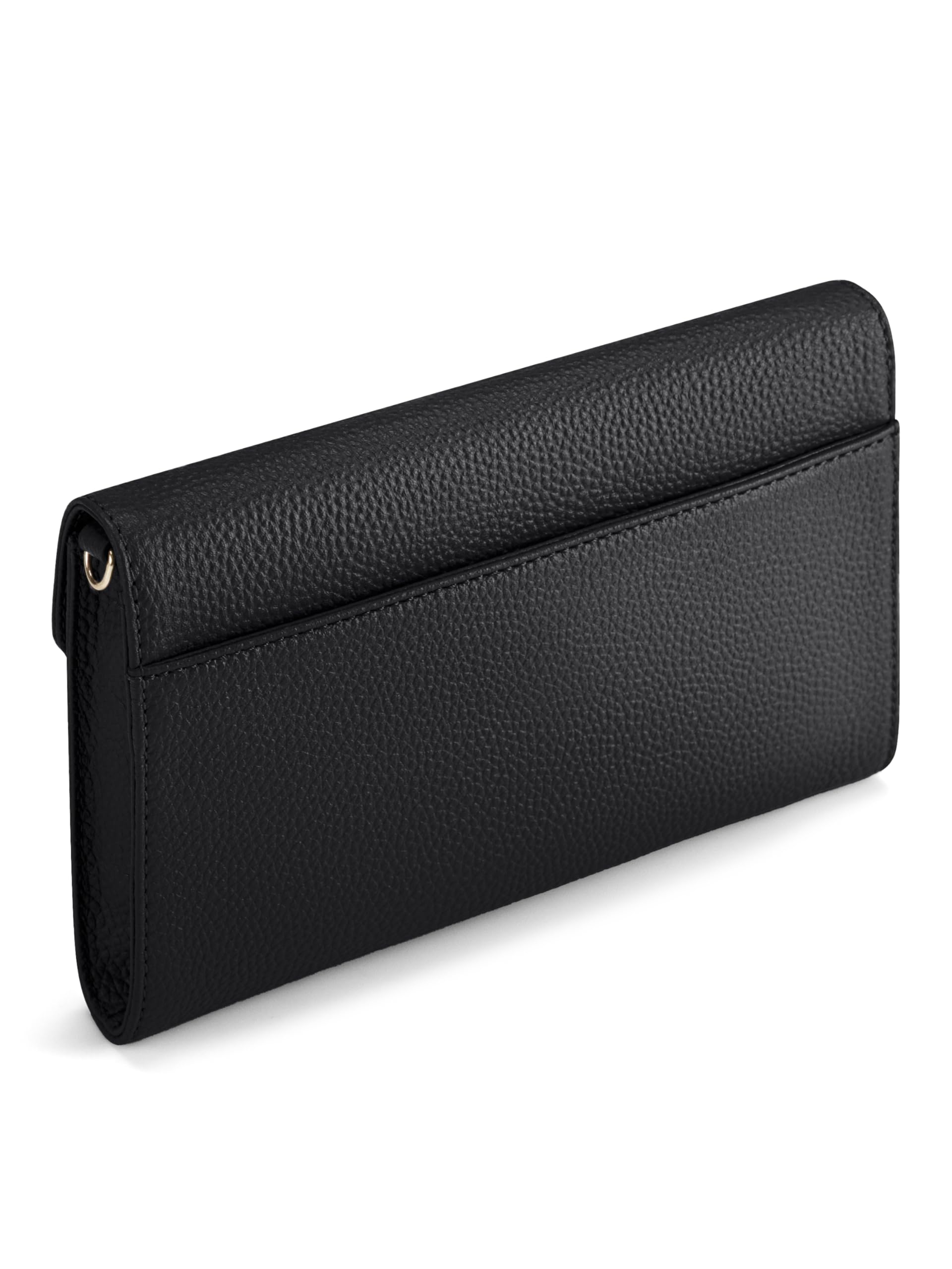 Lazarotti Bologna Leder Clutch | 23 cm mittelgroße Damen Umhängetasche | Hand-Tasche mit abnehmbarem & verstellbarem Schulterriemen