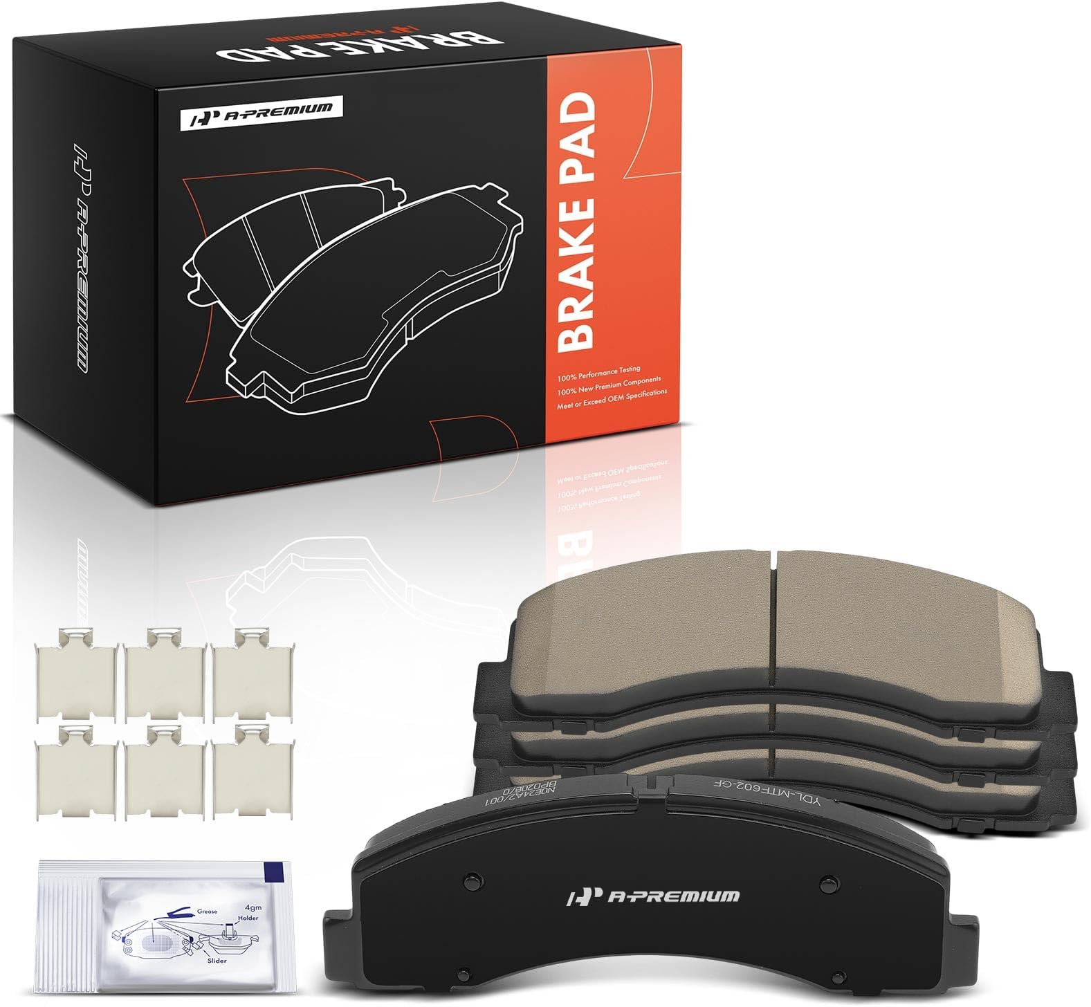 A-Premium Front Ceramic Disc Brake Pads Set Compatible with Ford and Lincoln Models - F-150 2018-2020, Expedition 2018-2021, Navigator 2018-2022, 4 Pcs