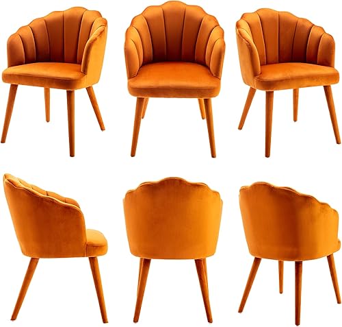 Miniatura 7 de chairus Juego de 2 sillas de comedor de terciopelo, modernas tapizadas de mediados de siglo, cómodos sillones decorativos para dormitorio, cocina,