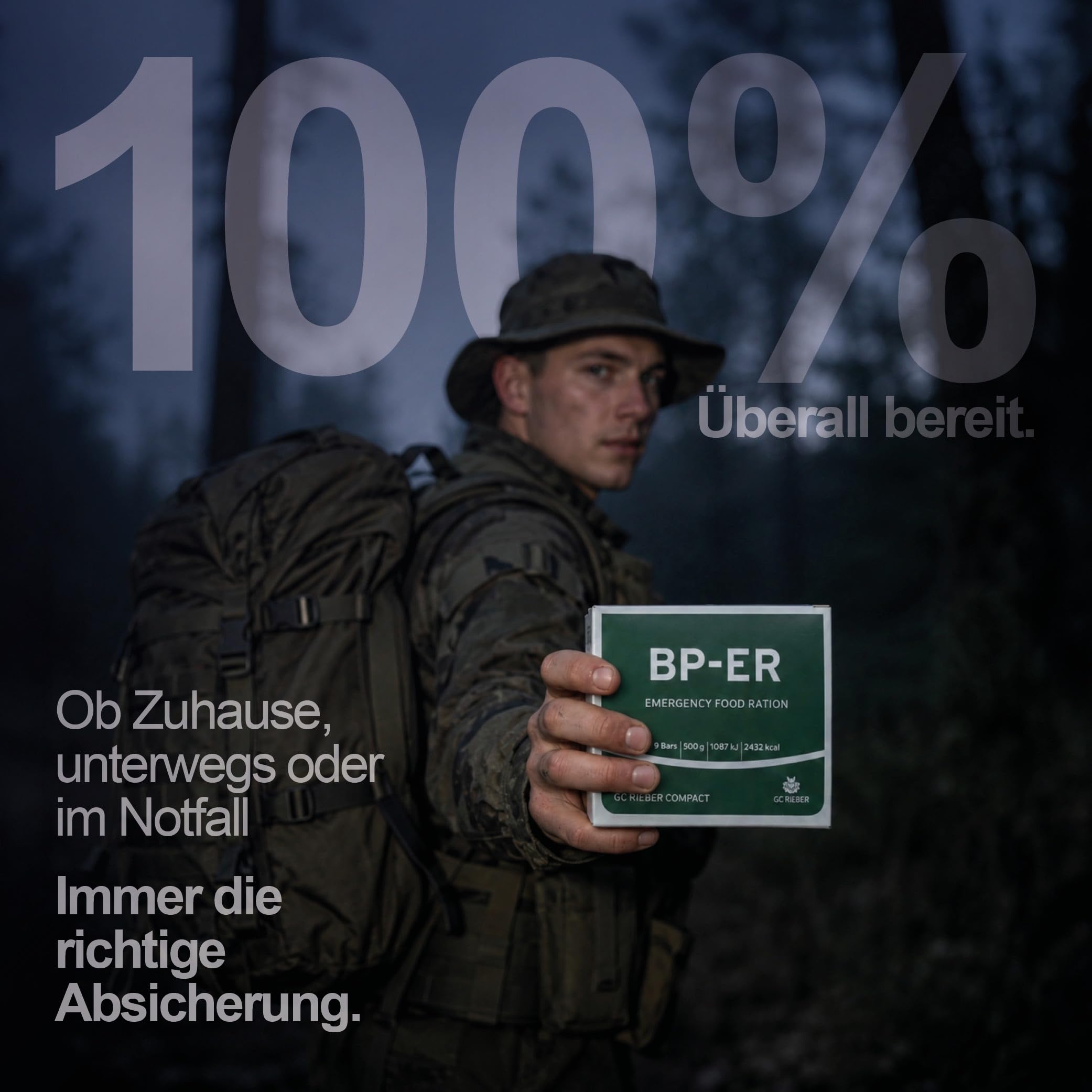 Notfallnahrung Großpaket 120 Einheiten - BP-ER, NRG-5, Seven Oceans & GS-10 + NRG-5 ZERO glutenfrei -24x pro Marke im Karton - Survival Food Set Langzeitnahrung 20 Jahre - Notvorrat Familie & Betrieb