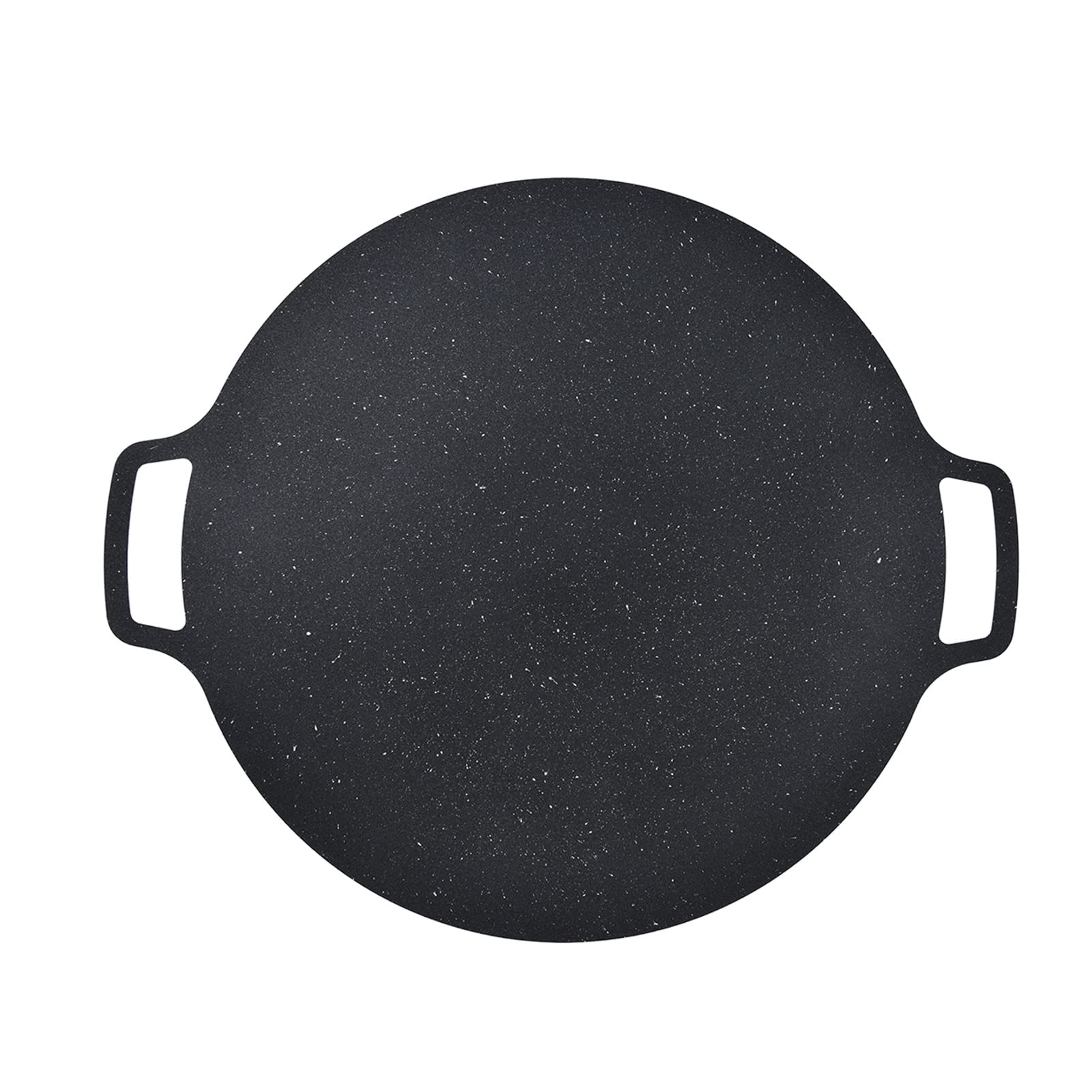 Griglia coreana per barbecue, 36 cm, antiaderente, rotonda, per cucinare in interni ed esterni, perfetta per casa, campeggio, escursionismo, griglia da tavolo nera