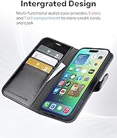 Vista 7 de OCASE Compatible with iPhone 14 Pro Max Wallet Case, PU Leather Flip Folio Case with Card Holders RFID Blocking Stand [Shockproof TPU Inner Shell]