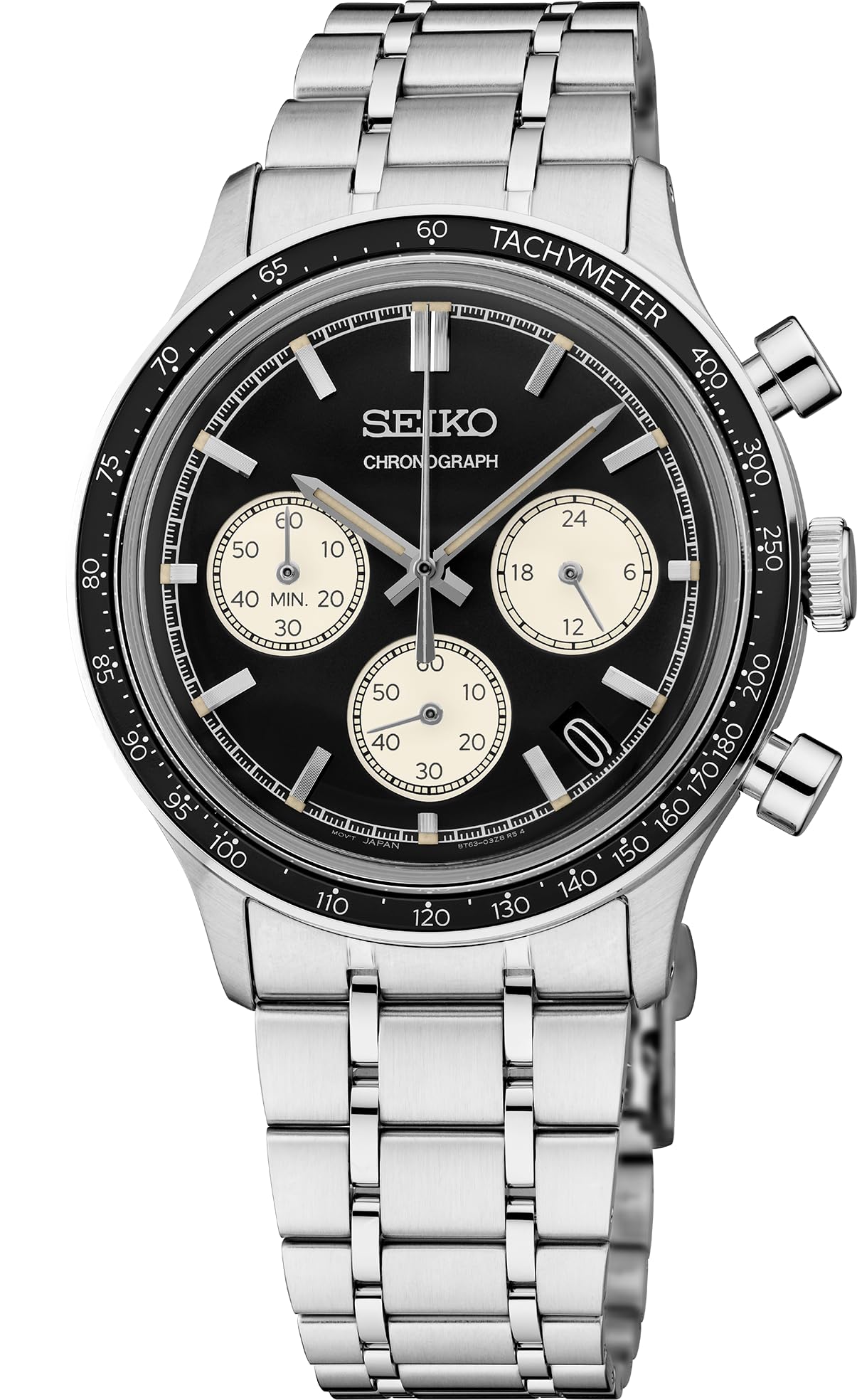 SSB479 Men's Stainless Steel Analog Quartz Chronograph Wrist Watch, 3-Year Battery, Date…