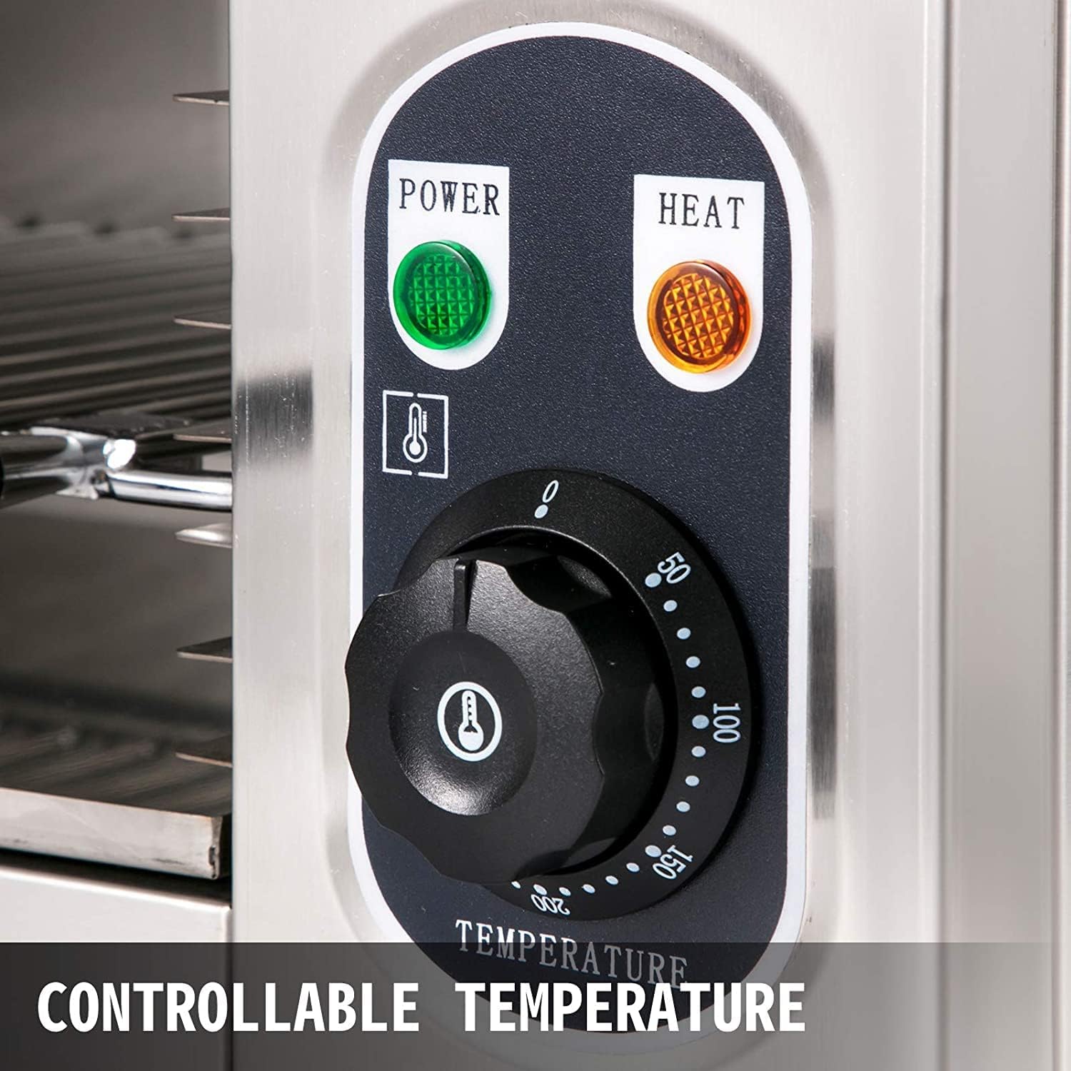 Commercial Thermostatically Controlled Electric Oven, Food Tabletop Electric Oven, Professional Electric Grilled Chicken Chop Steak Oven, Adjustable Grid Chicken Oven
