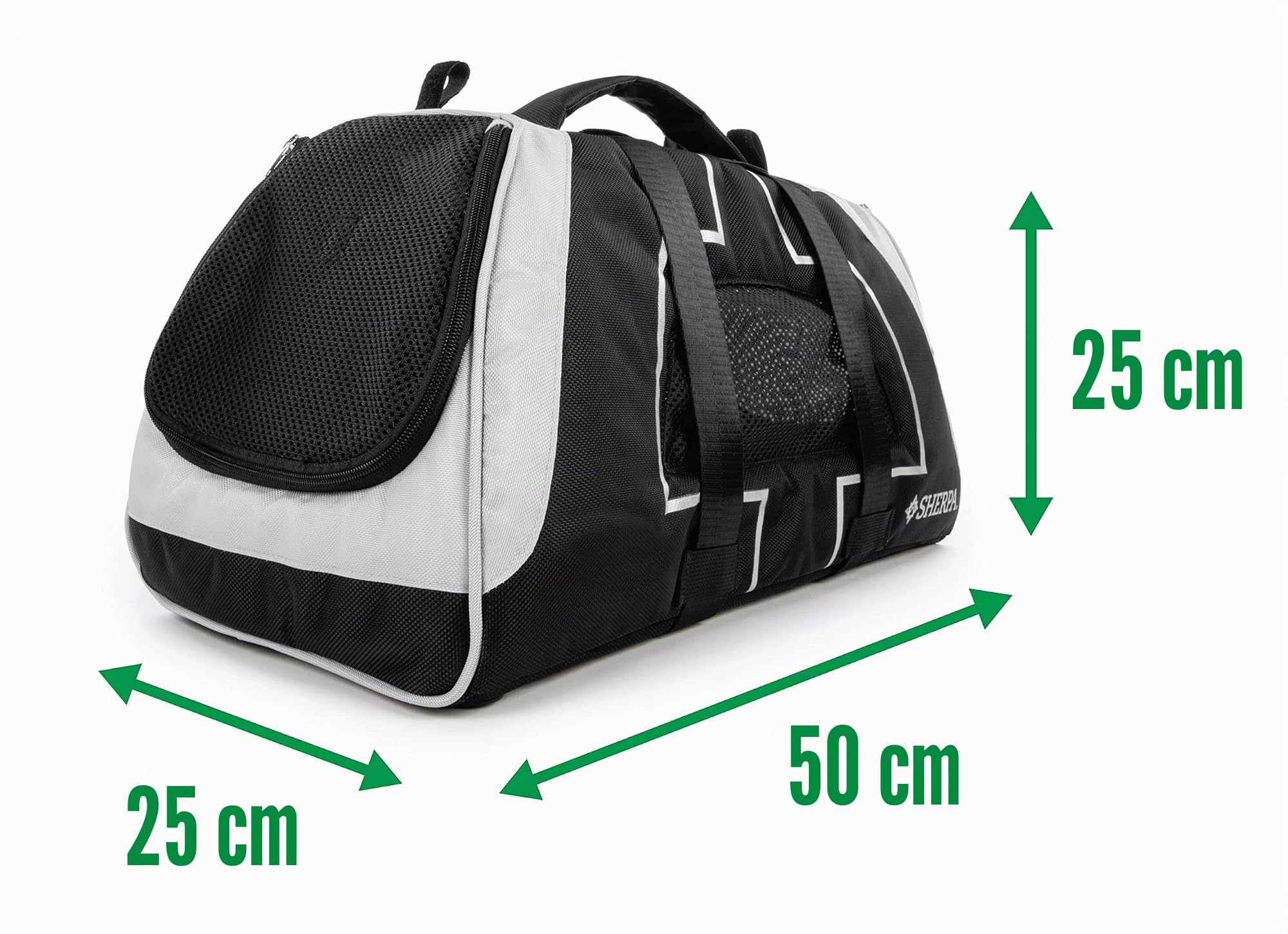 Sherpa Forma Frame Transportbox für Haustiere, Crash-getestet, von Fluggesellschaften zugelassen und garantiert an Bord, Schwarz, Größe M