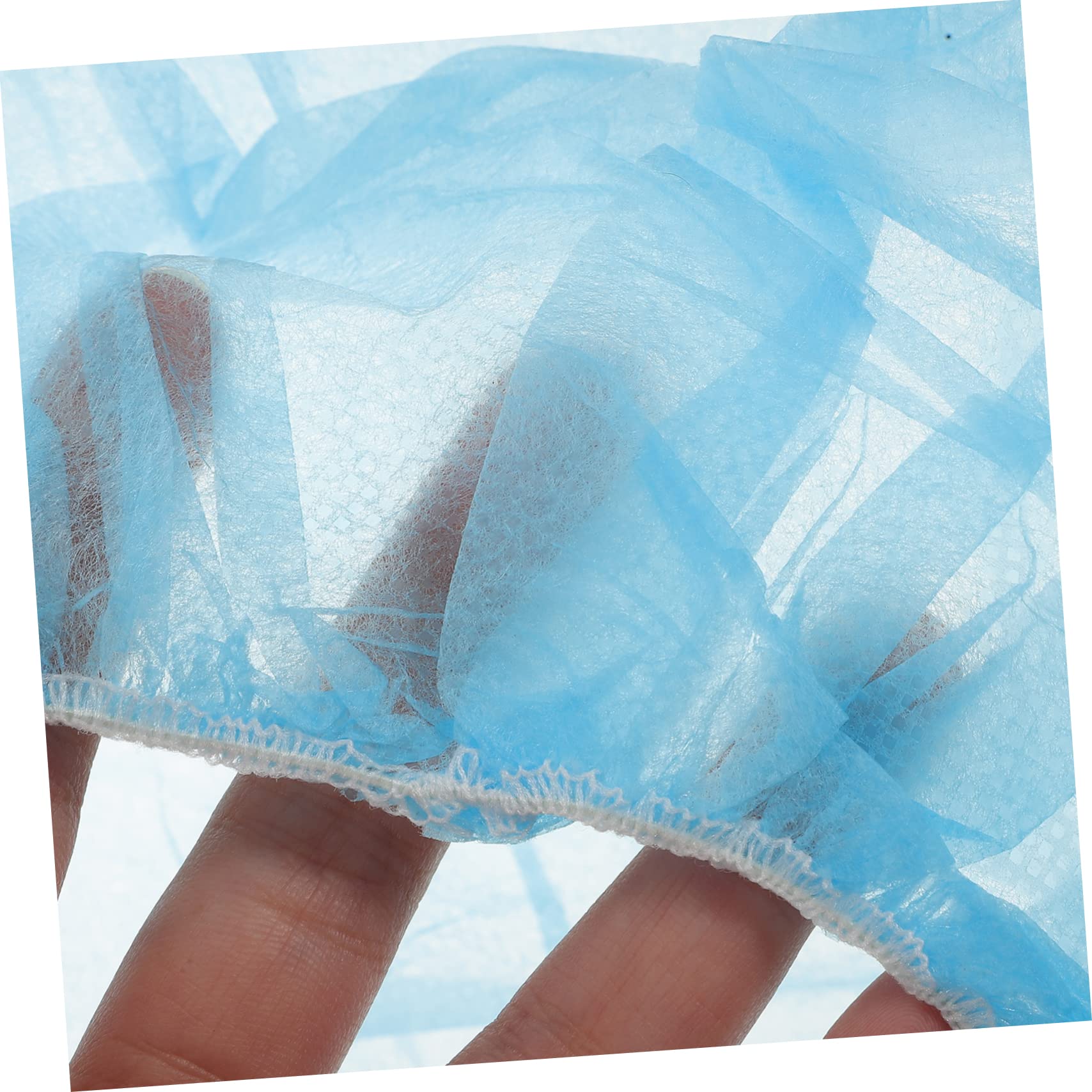 FRCOLOR Cuffie per Chioma Monouso Traspiranti Non Tessuto 100 Pezzi Cappello a Fungo Blu per Cucina e Laboratorio