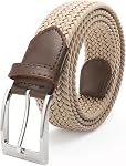 FAIRWIN Stretch Braided Belts Men Elastic Golf Woven Casual Fabric 1.3" | Nylon Web with Mesh Lining, Braid Weave Pattern for Lasting Quality, Durable and Clean Finish for Everyday Wear