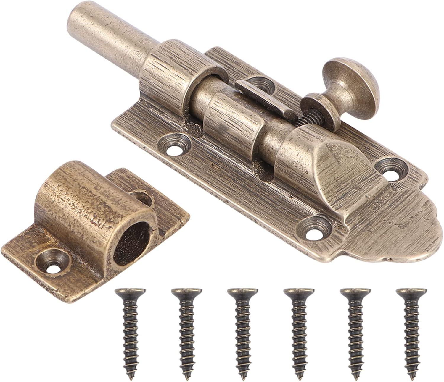 Combination Padlocks ，Safe Padlock, Locker Lock Slide Bolt Door Lock Hasp,Gate Bolt,Door Locks Slide Bolt Gate Latch Lock Safety Door Lock with Padlock Hole Heavy Duty Wood Door Window Bolt Lock(M Br