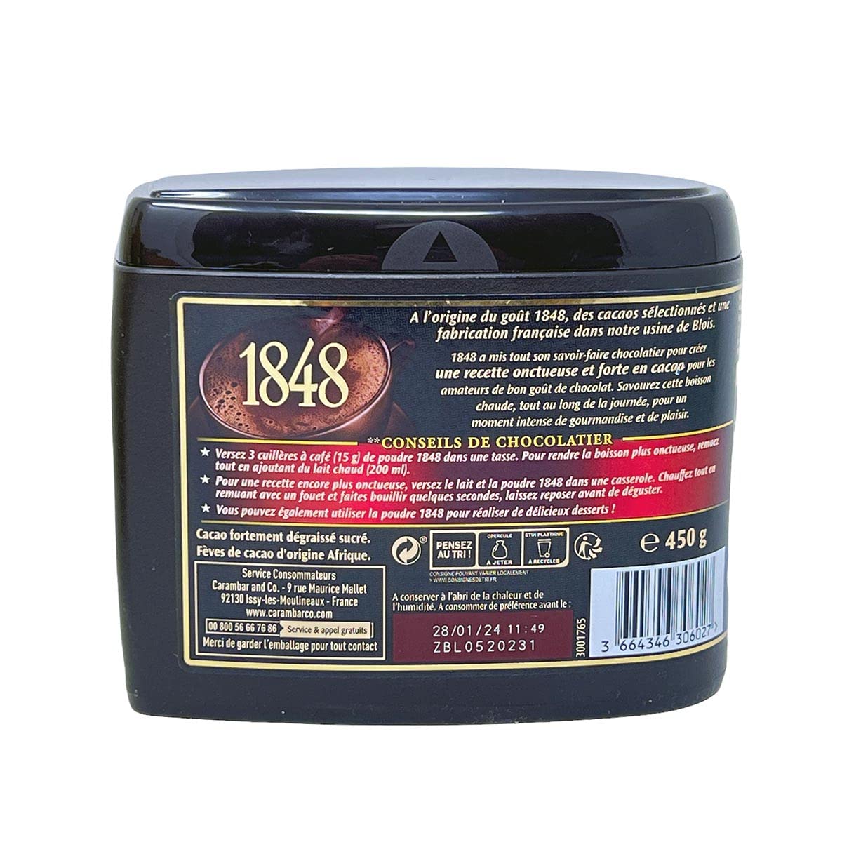 1848 Poudre Poulain Gourmand & Onctueux kakao w proszku 450 g