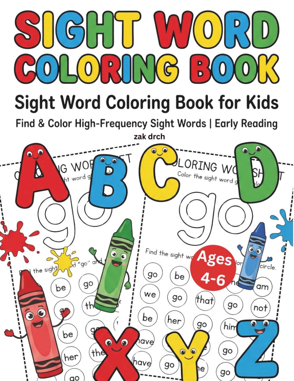 Sight Word Coloring Book for Kids: Find & Color High-Frequency Sight Words | Early Reading