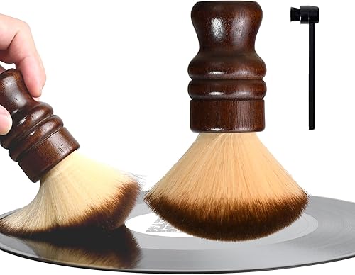 Kit de limpieza de discos de vinilo 2 en 1 con cepillo para lápiz capacitivo, kit de limpieza de discos suave antiestático para tocadiscos de