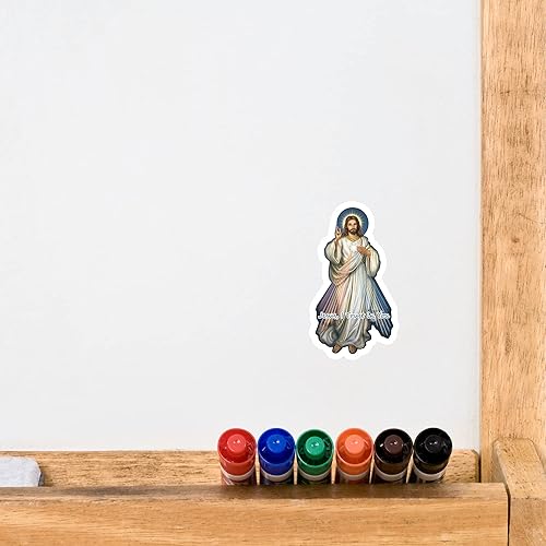 Miniatura 5 de Needzo Calcomanía magnética religiosa para automóviles, refrigeradores y pizarras blancas, imán para cesta de regalo católica, 4.5 pulgadas