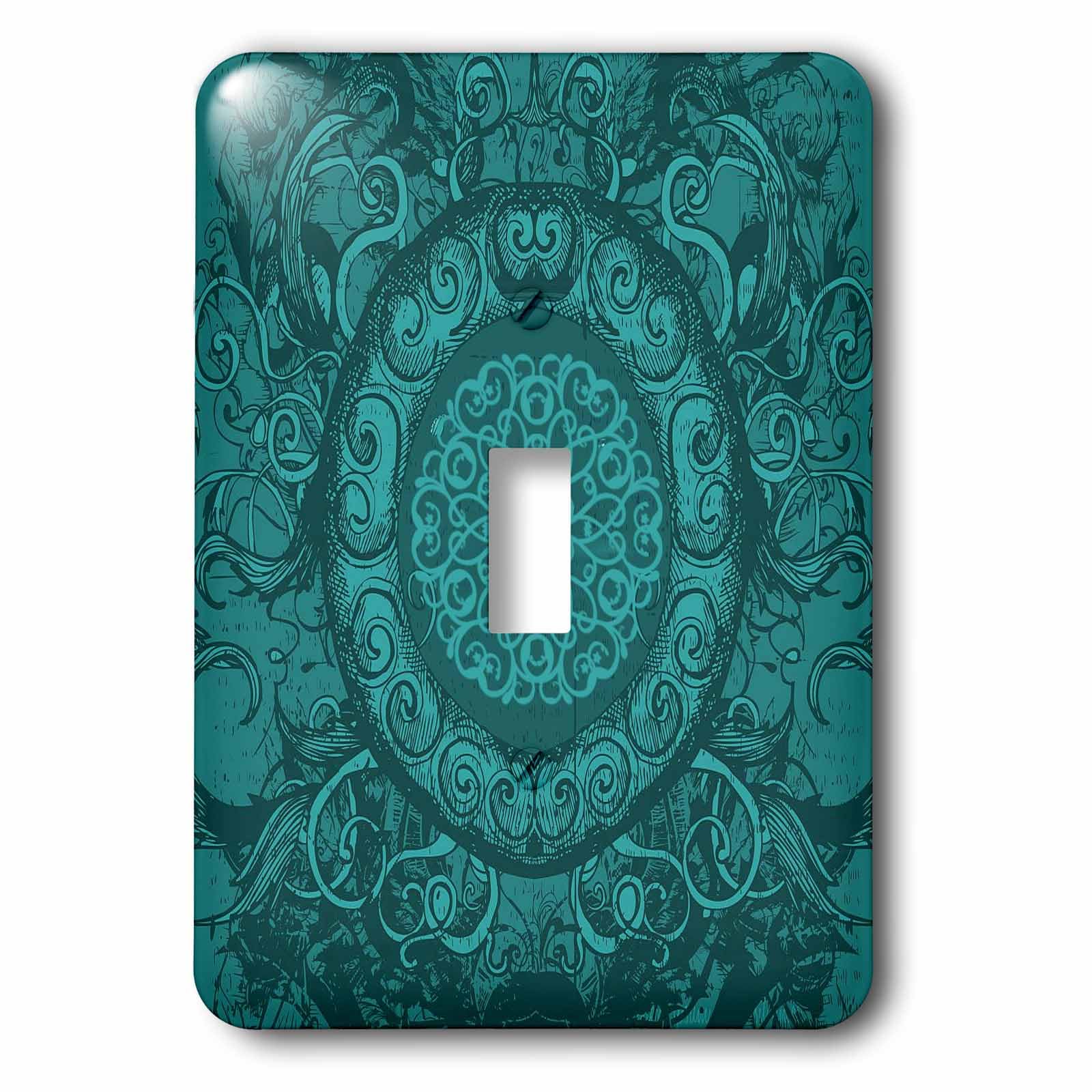Interrupteur à bascule turquoise style ancien Renaissance 3dRose LSP_78442_1