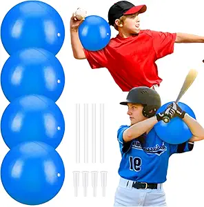 4 Sets Connection Ball for Baseball 9.8 Inches Soft Baseball Hitting Trainer, Improve Arm Action and Hitting Pitching Training Efficiency product image