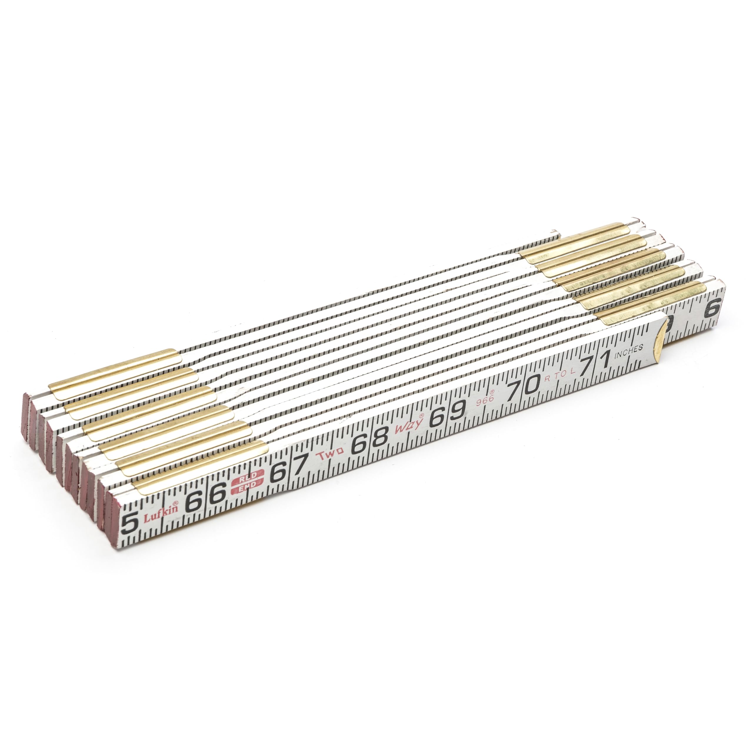 Crescent Lufkin 5/8" X 6' Red End Masonry Wood Rule - 646LN