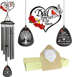 40" Memorial Wind Chimes for Loss of Father,Memorial Gifts for Loss of Dad,Sympathy Gifts for Loss of Dad Father,Funeral Bereavement Condolence Remembrance Gifts ,Large Cardinal Wind Chime Outside