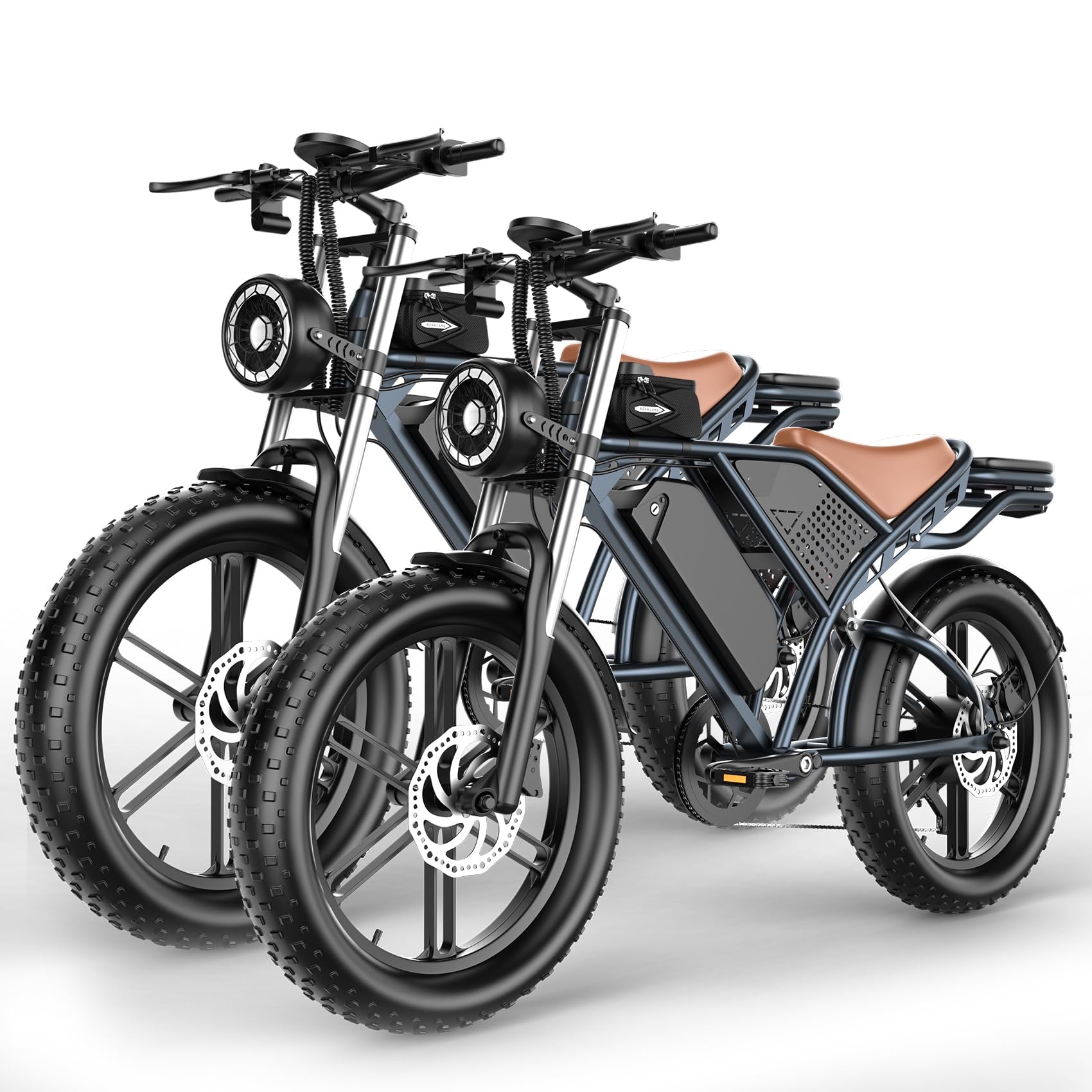 Electric Bike for Adult, 1800W Peak Electric Dirt Bike, 37MPH, 100 Miles, 7 Speed Electric Motorcycle, 48V Removable Battery, 20" Fat Tire Off Road Ebike, All Terrain for Mountain, Sand, Road