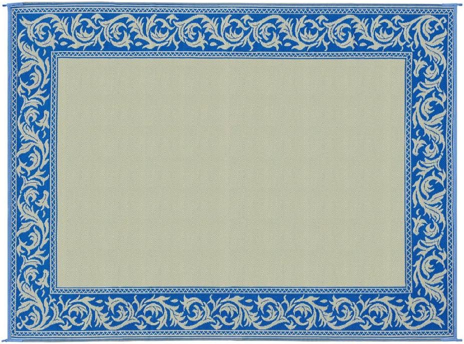 Stylish Camping RA3 Blue/Beige 9-Feet x 12-Feet Classical Mat