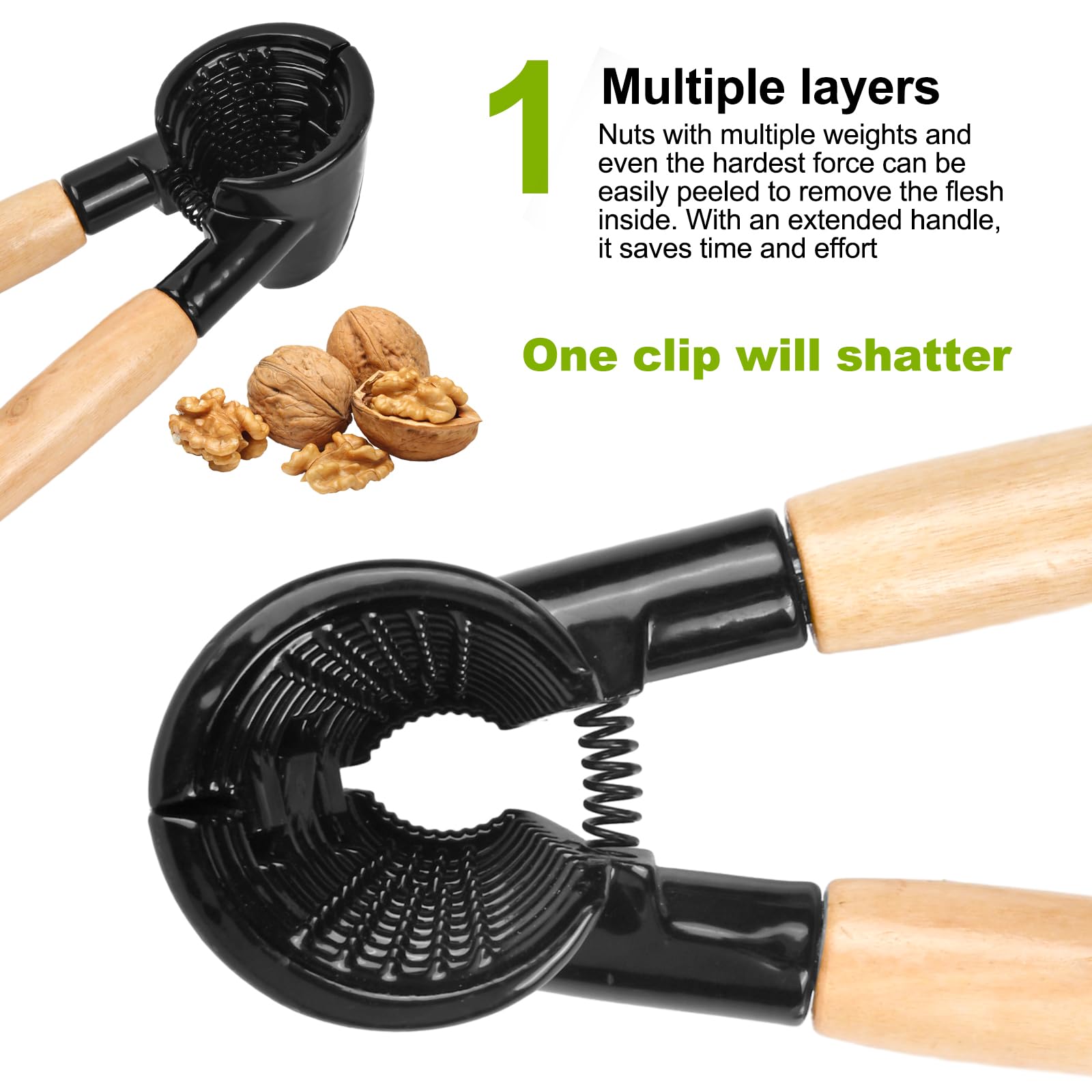 Casse-noix Avec Manche En Bois Et Mâchoires En Aluminium - Pour Noix, Noisettes, Amandes - Design à Levier Pour Plus De Facilité - 7