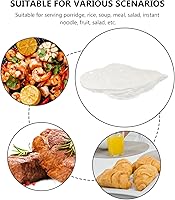 Vista 4 de Hemoton Cuenco de cerámica para ostras de 7.48 pulgadas, plato de porcelana de forma irregular para ensalada de mariscos, sopa, vajilla